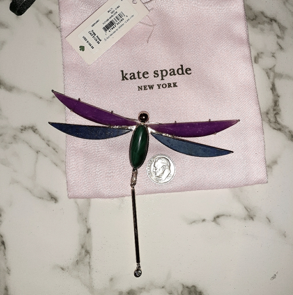 Nwt Authentic Kate Spade Dragonfly brooch defect
